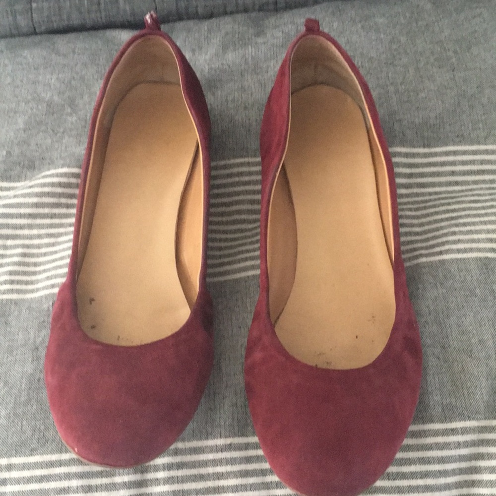 JCrew Burgundy flats